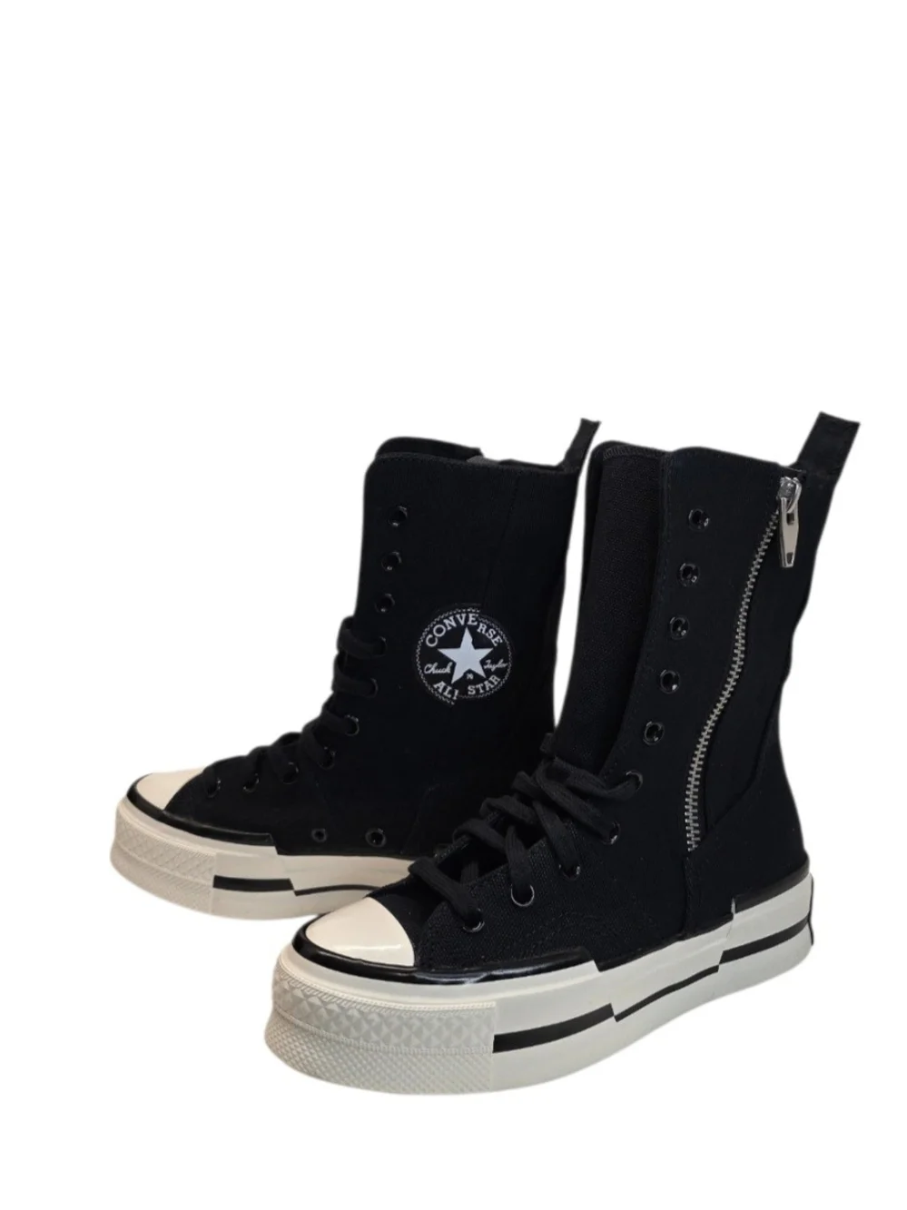 New Converse Chuck 70 Plus X-Hi High Top Black Platform Sneakers Boots Women 7